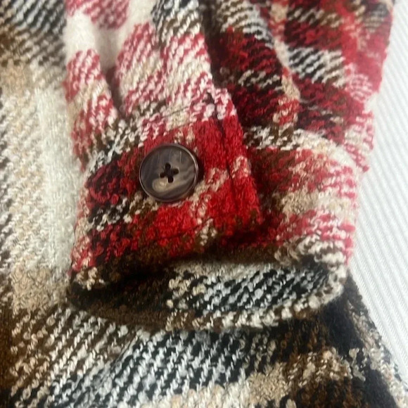 Maurice’s Plaid Flannel 0X Shacket Jacket Pockets Lagenlook Western Long Tall - Picture 5 of 13